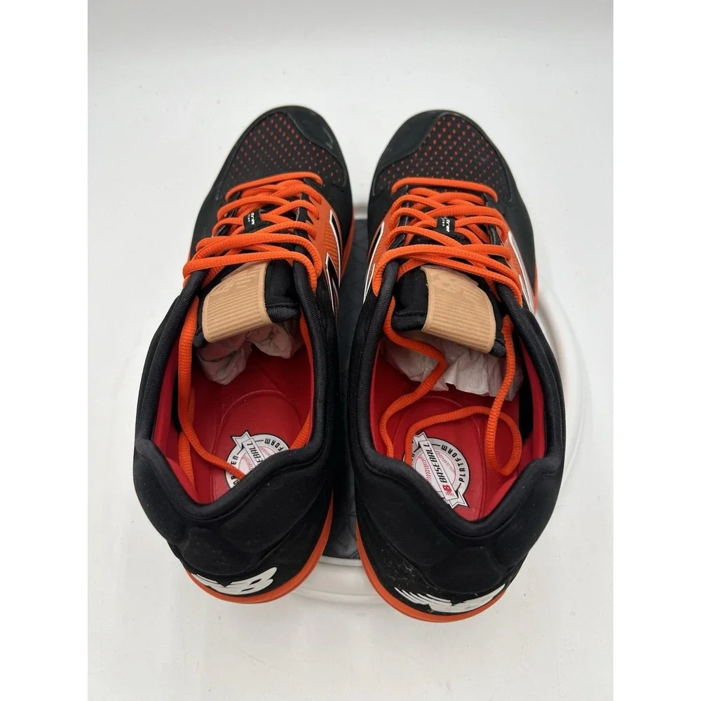 New Balance BFHJR3922 Metal Baseball Cleats Black Orange Men's Size 16 NWOT